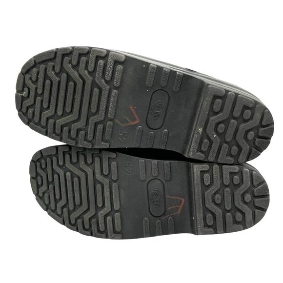 BRA SKO Black Leather Comfort Clogs Size 45 US 11 Nursing Medical Sweden - Picture 9 of 13